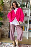 Big Softie Batwing Or Butterfly Knit Hot Pink